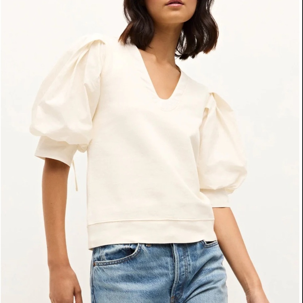 Marie Oliver Cream Puff Sleeve Top